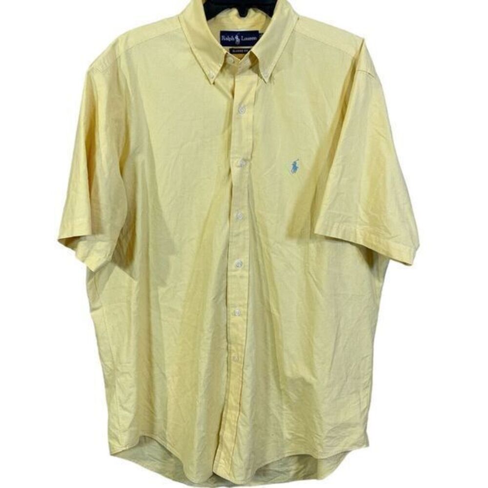 Lauren Ralph Lauren Yellow Casual Button Down Shirt